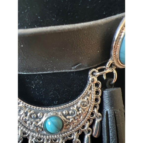 Boho Turquoise Statement Choker - Picture 2 of 3
